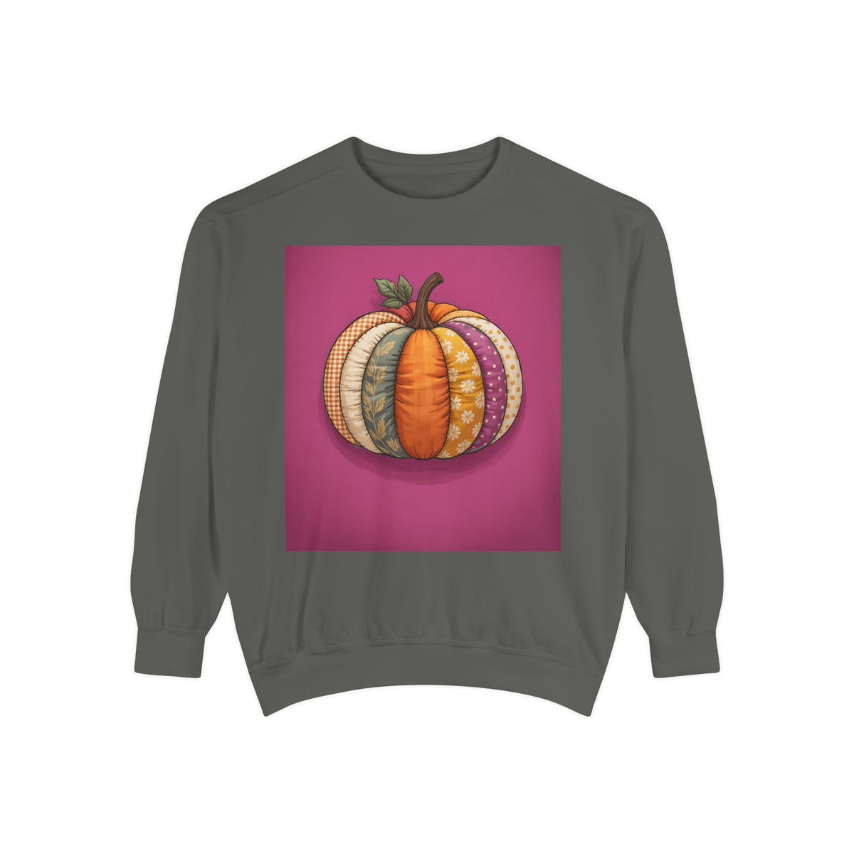 Patchwork Pumpkin Sweatshirt, Fall Quilted Pumpkin Crewneck, Halloween Sweatshirt, Cozy Autumn Gift, Cottagecore Fall Sweater