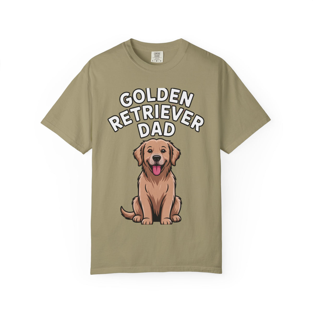 Golden Retriever Dad Shirt, Funny Dog Dad T-Shirt, Golden Retriever Owner Gift, Cute Cartoon Dog Tee, Dog Lover Shirt for Men