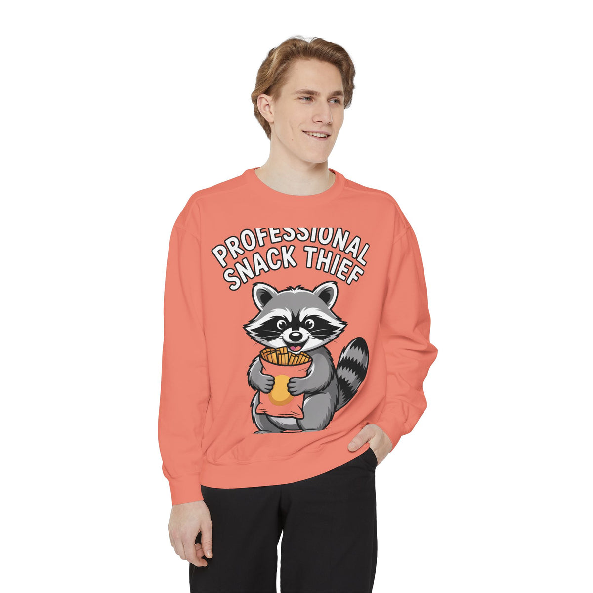 Professional Snack Thief Sweatshirt, Funny Raccoon Crewneck, Cute Raccoon Chip Bandit Sweatshirt, Snack Lover Gift