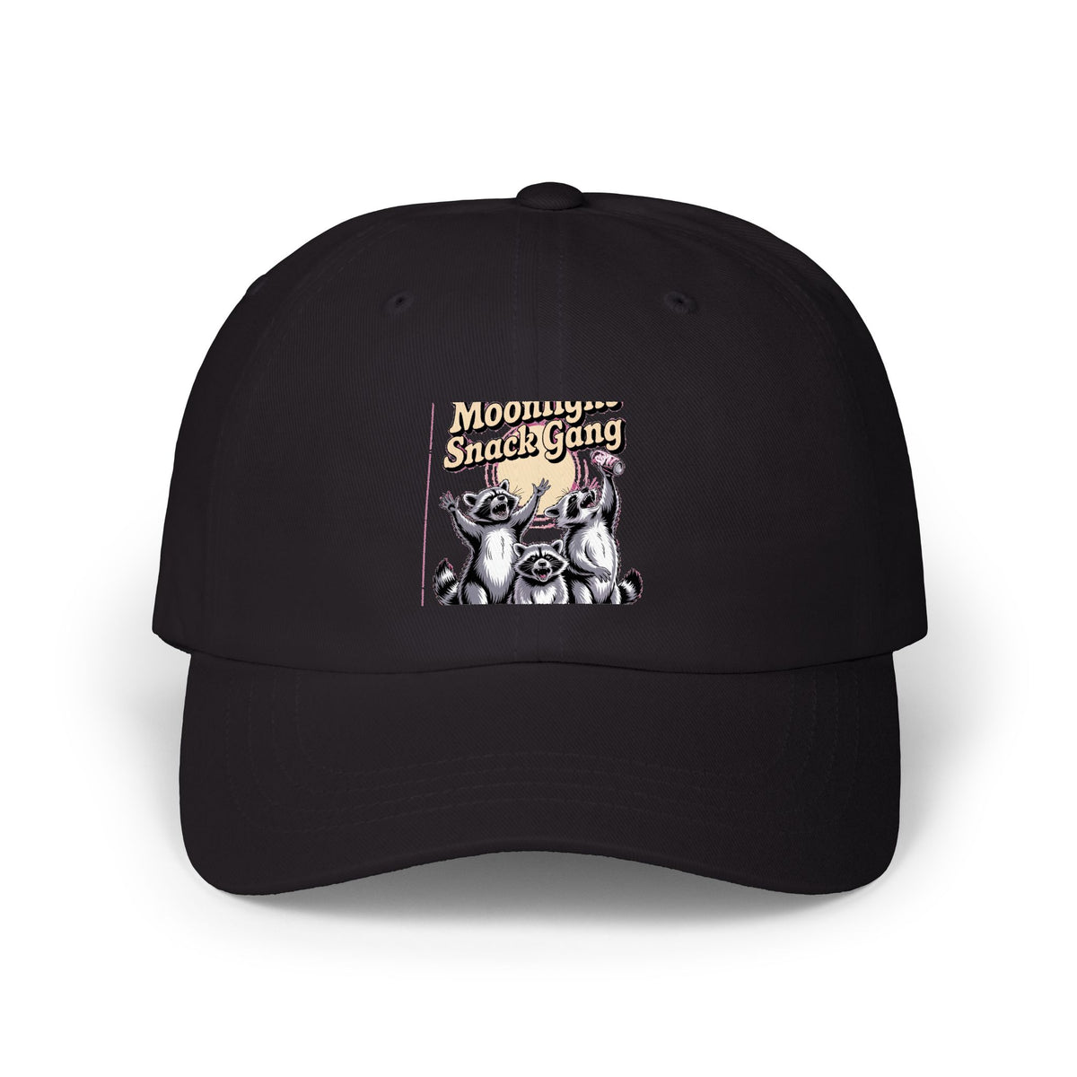 Retro Raccoon Dad Cap, Moonlight Snack Gang Embroidered Hat, Funny Vintage 90s Raccoon Trucker Cap, Unisex Animal Lover Gift