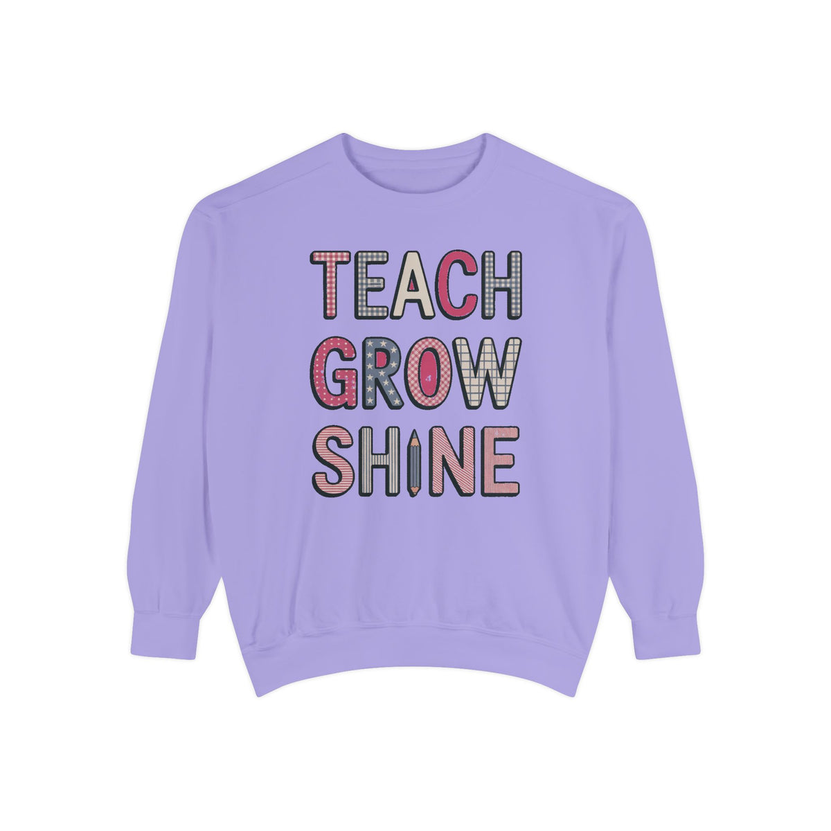 Teacher Sweatshirt, Fourth of July Gift For Teacher, Teach Grow Shine Crewneck, Patriotic Teacher Shirt, 4th of July Teacher Appreciation G…