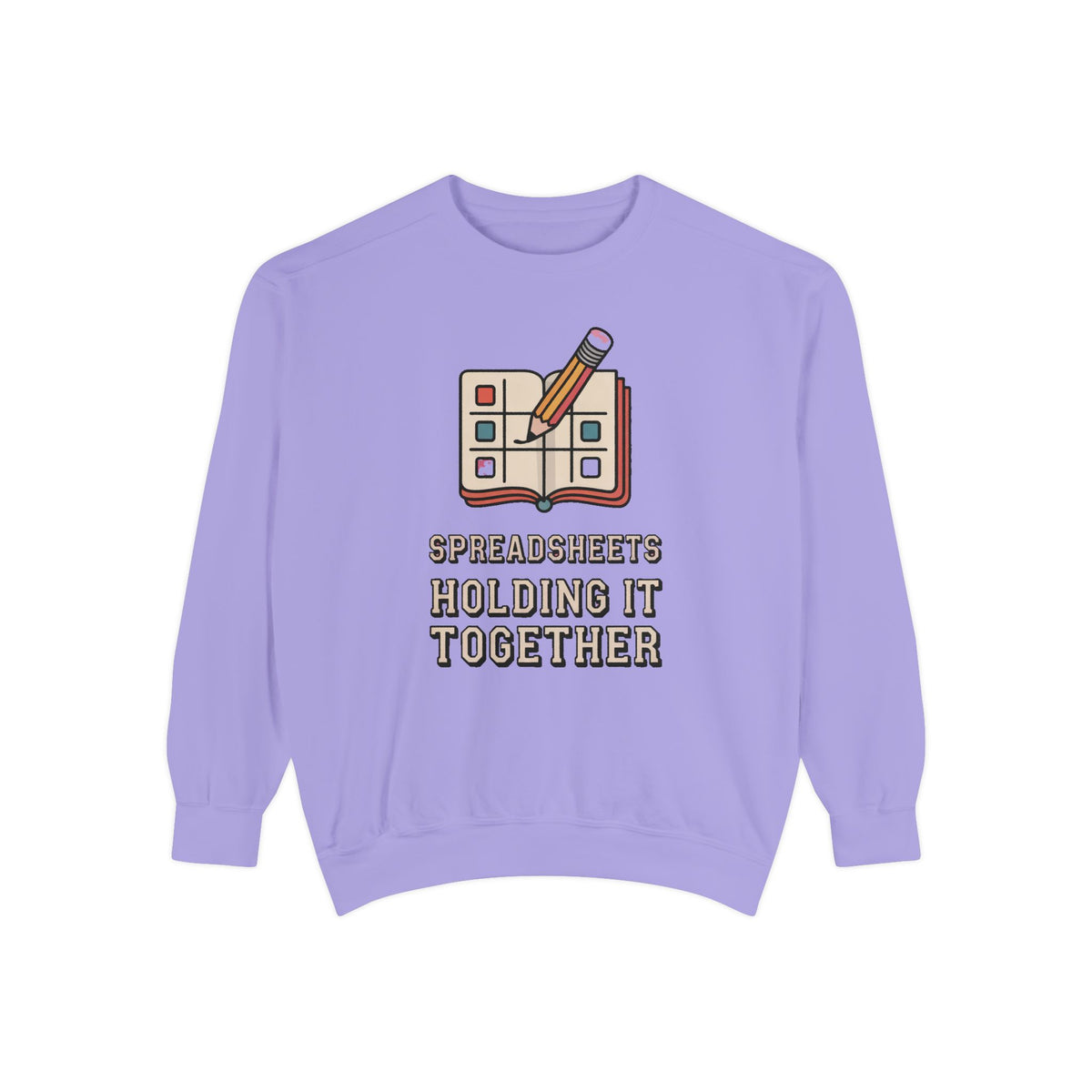 Analyst Sweatshirt, Spreadsheets Holding It Together, Funny Office Sarcasm Crewneck, Data Analyst Gift, Finance Nerd Sweater, Sarcastic Cow…