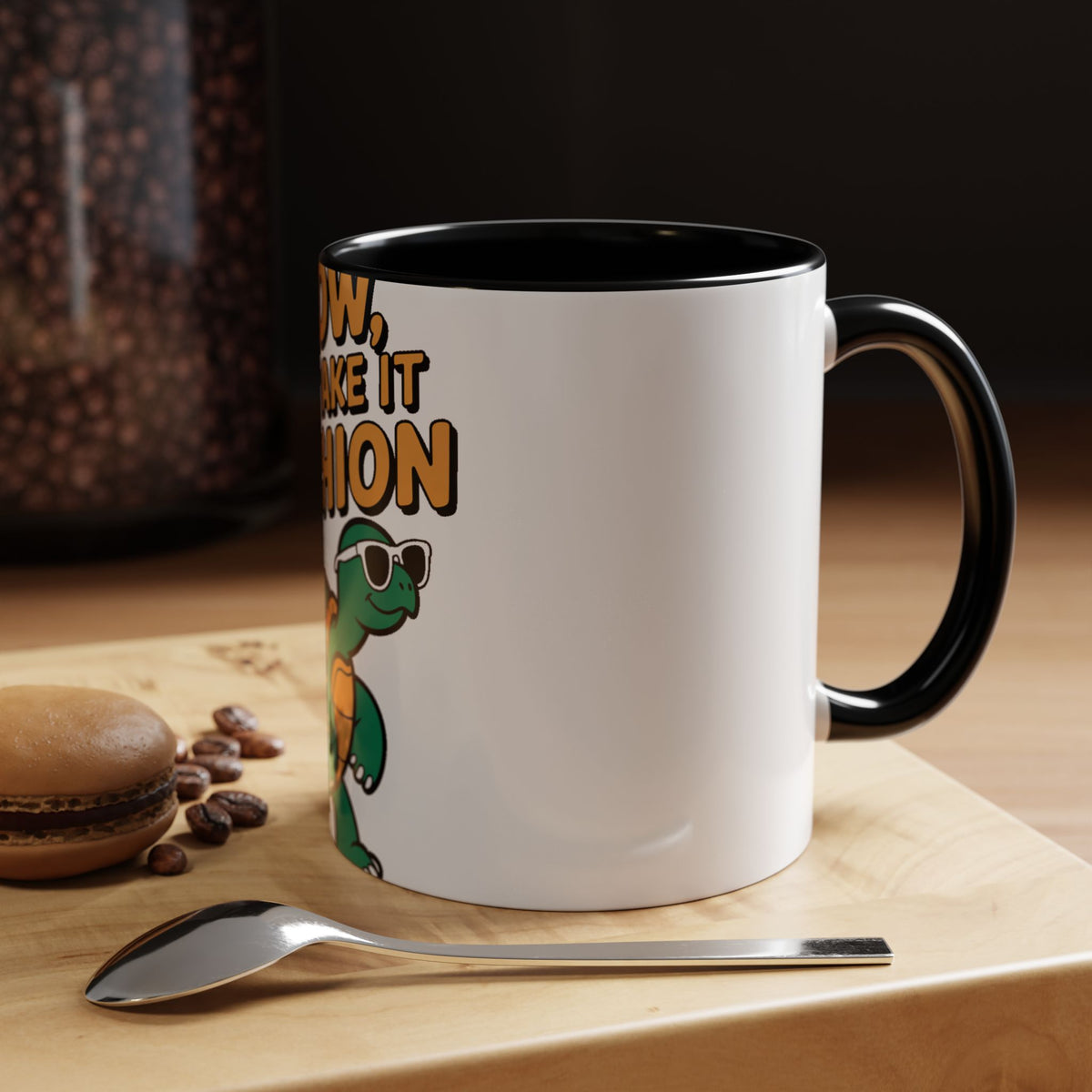 Slow But Fashion Turtle Mug, Funny Sunglasses Turtle Coffee Cup, Cute Turtle Lover Gift, Sassy Animal Mug for Coffee Tea Lovers