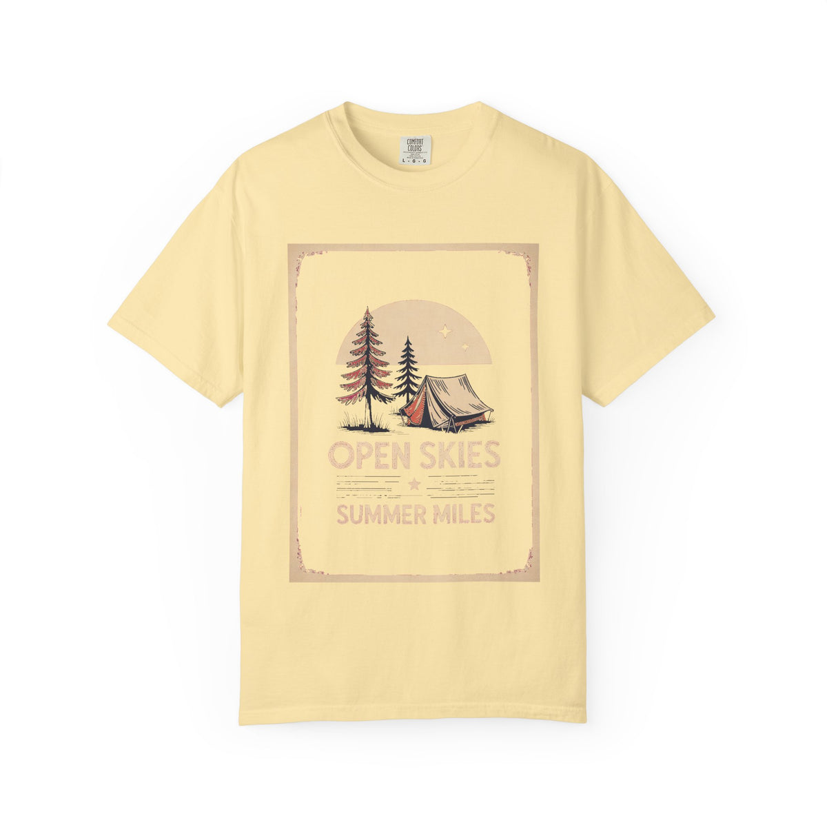 Camping Shirt, Fourth Of July Shirt, Open Skies Summer Miles Tee, 4th Of July Camping Gift, Retro Outdoor Tee, Camping Trip Shirt