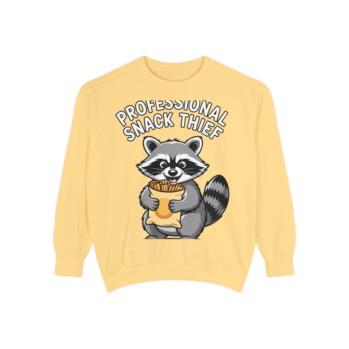 Professional Snack Thief Sweatshirt, Funny Raccoon Crewneck, Cute Raccoon Chip Bandit Sweatshirt, Snack Lover Gift