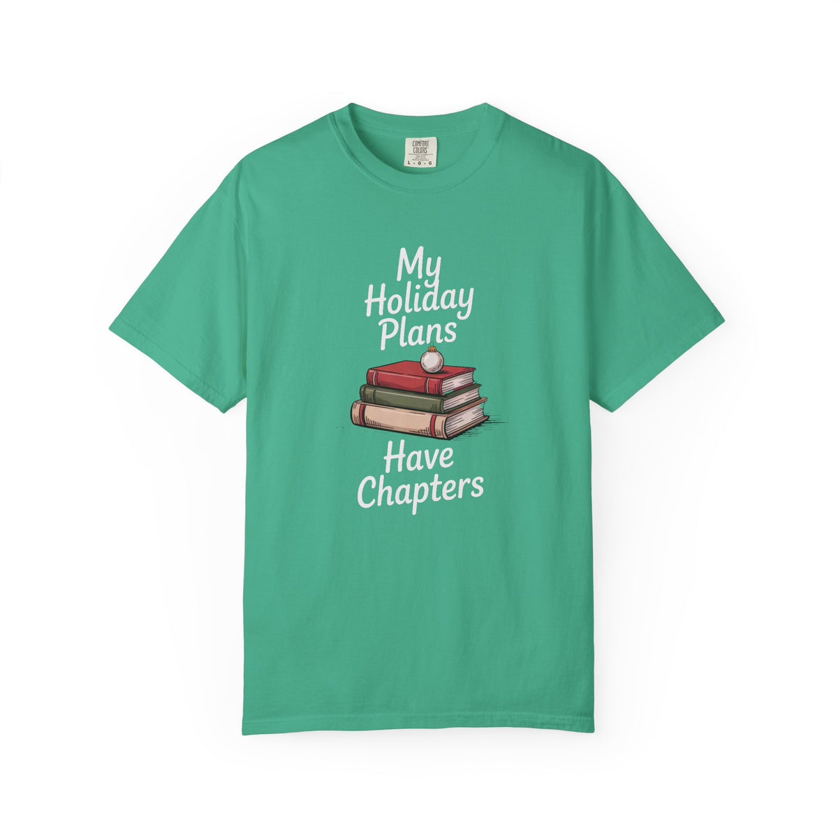 Bookish Christmas Shirt, My Holiday Plans Have Chapters, Book Lover Christmas Gift, Funny Reader Tee, Bookworm Holiday Shirt, Book Club Chr…