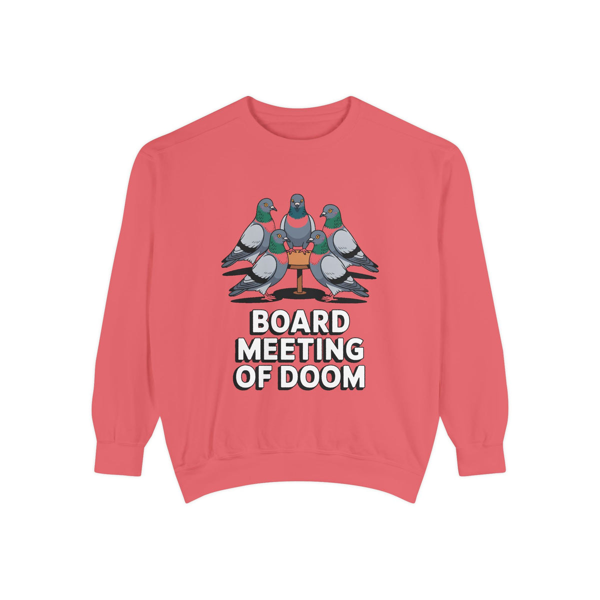 Funny Pigeon Sweatshirt, Board Meeting Of Doom Crewneck, Office Humor Bird Gift, Funny Coworker Sweater