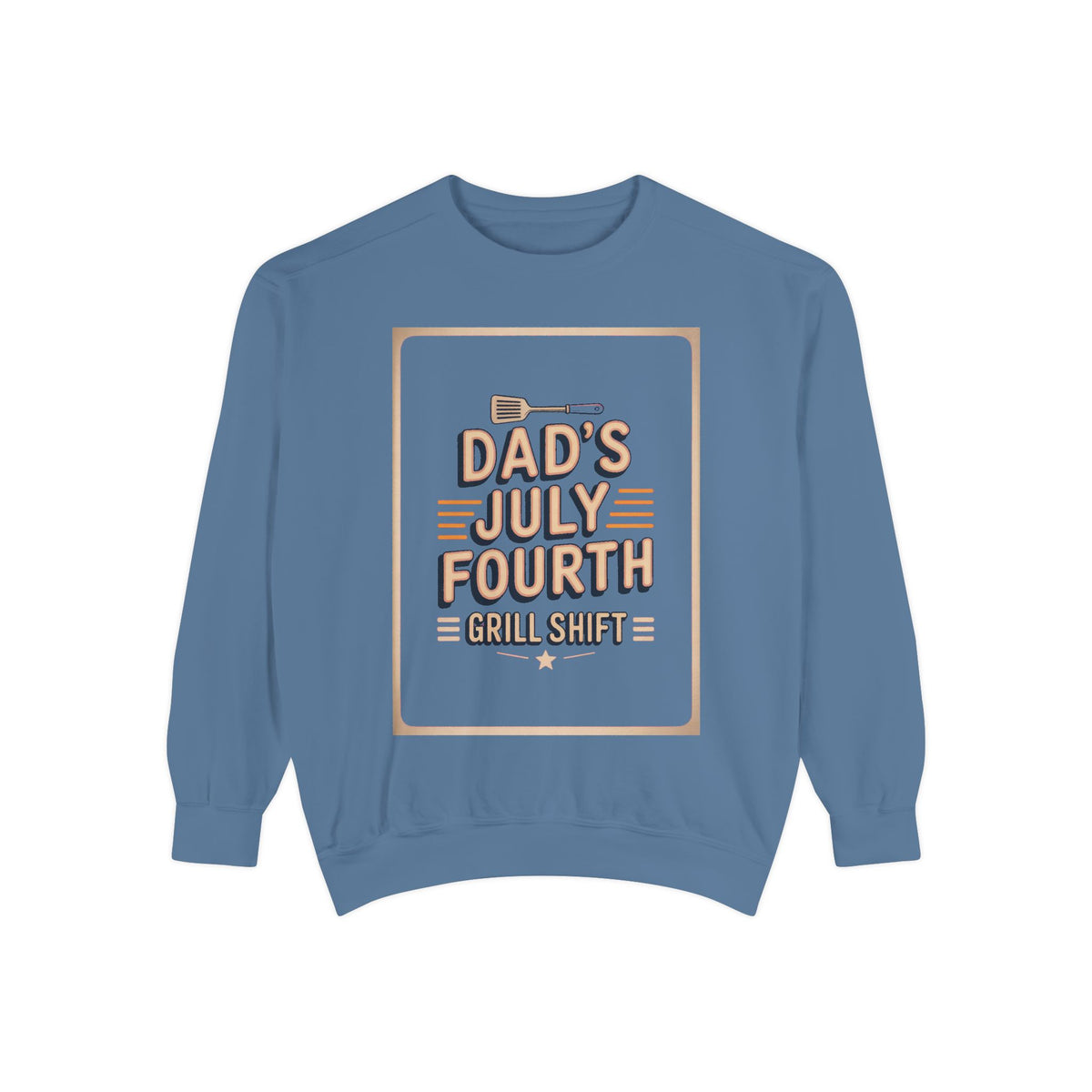 Dad BBQ Sweatshirt, Fourth Of July Grill Master Gift, Dad's Grill Shift Crewneck, Patriotic Dad Gift, Funny July 4th Sweatshirt For Dad