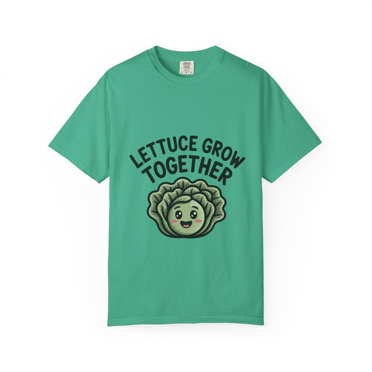 Lettuce Grow Together Shirt, Funny Vegetable Pun T-Shirt, Cute Cartoon Lettuce Tee, Gardener Gift, Plant Lover Shirt