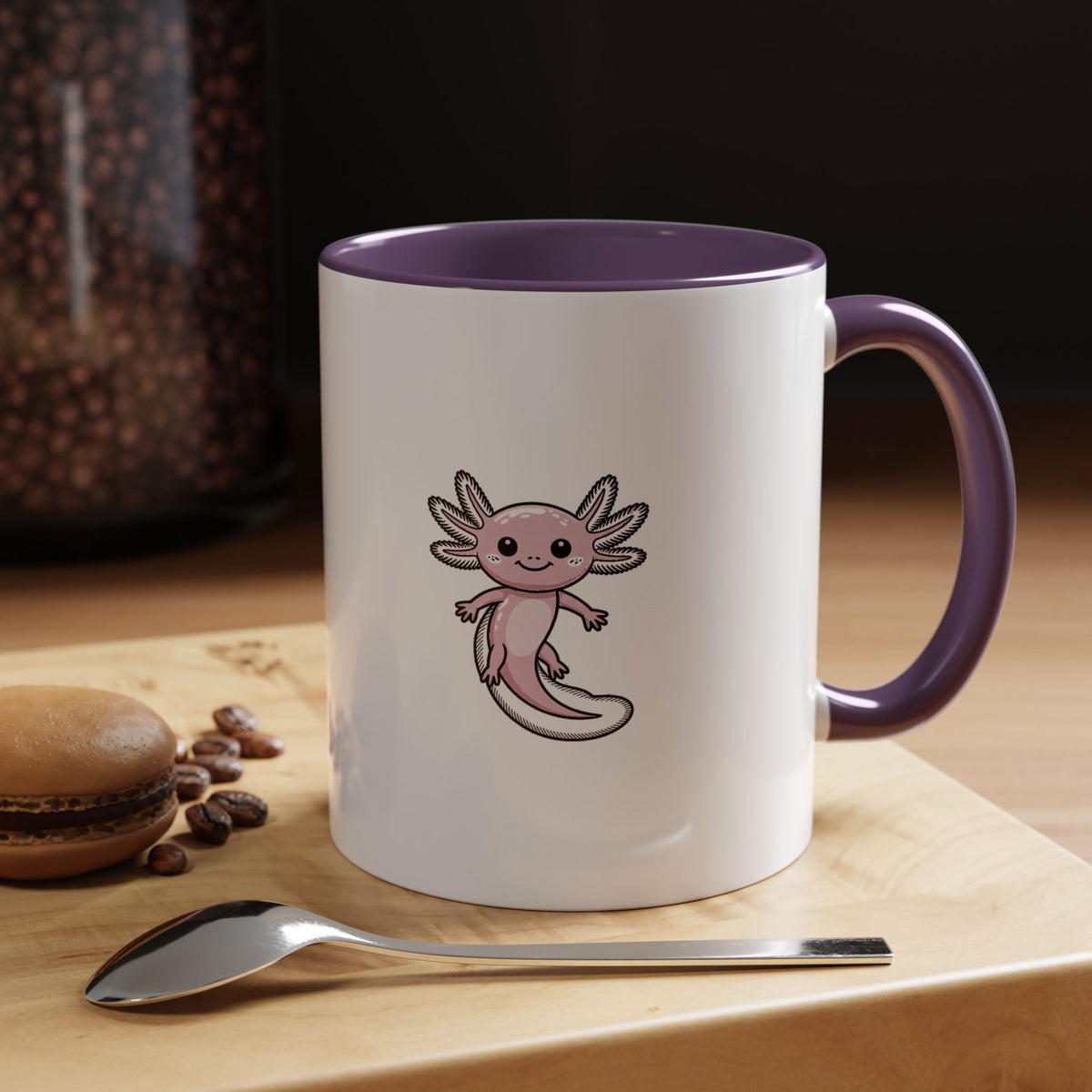 Cute Axolotl Mug, Smiling Axolotl Coffee Cup, Kawaii Axolotl Gift, Cute Animal Lover Mug, Aquatic Pet Mug for Her