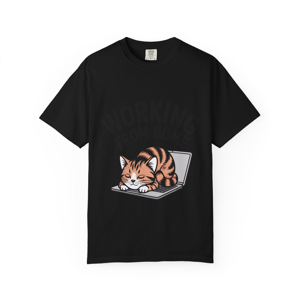 Working From Home Cat Shirt, Funny Cat Lover T-Shirt, Cute Cat Keyboard Tee, Remote Work Gift, WFH Cat Lover Graphic Shirt
