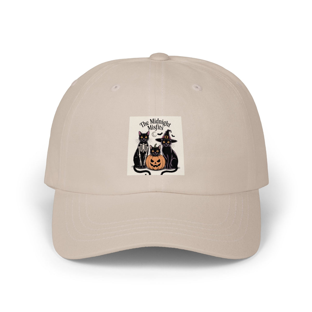 Halloween Black Cats Dad Hat, Funny Cat Costume Embroidered Cap, Spooky Season Dad Cap, Midnight Misfits Cat Lover Gift