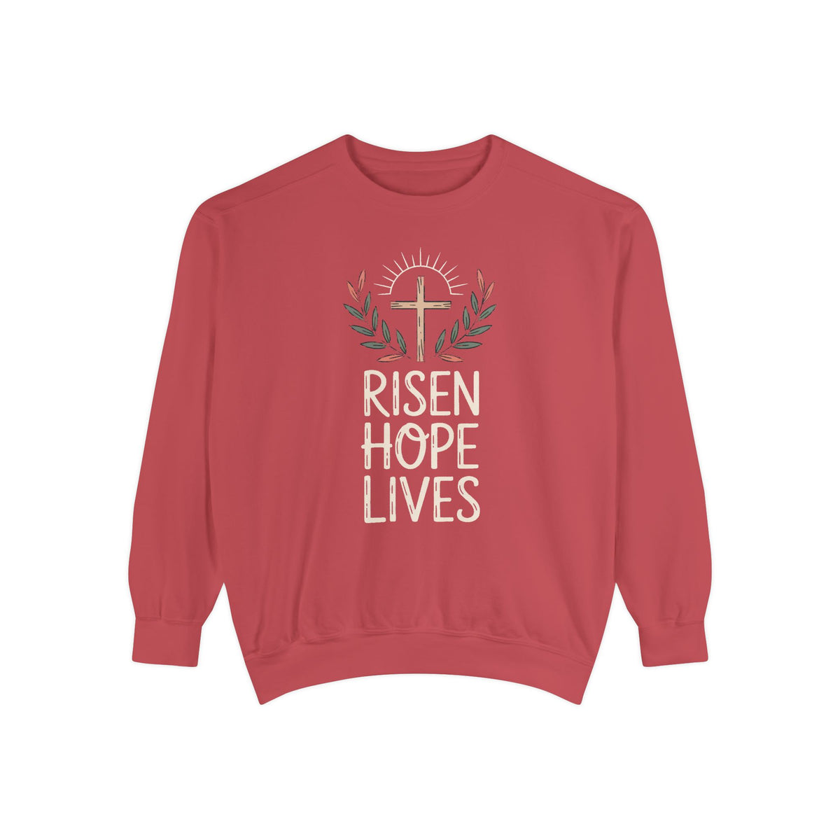 Christian Easter Sweatshirt, Risen Hope Lives Crewneck, He Is Risen Gift, Religious Easter Crewneck, Faith Based Easter Gift, Cross Sweatsh…