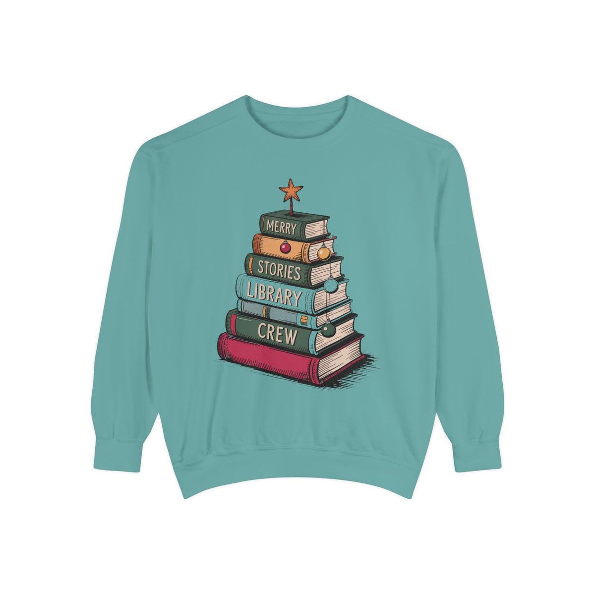 Librarian Christmas Sweatshirt, Library Crew Gift, Merry Stories Crewneck, Christmas Gift For Librarian, Book Lover Holiday Sweatshirt, Lib…