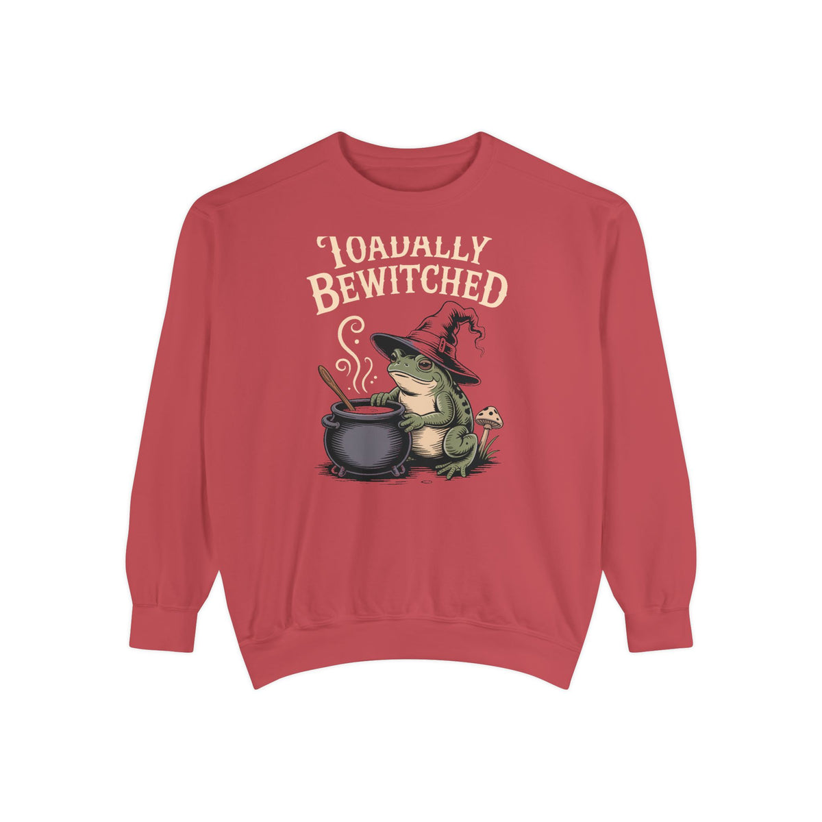 Toadally Bewitched Sweatshirt, Funny Witch Toad Halloween Crewneck, Vintage Storybook Frog Witch Gift, Spooky Season Sweatshirt