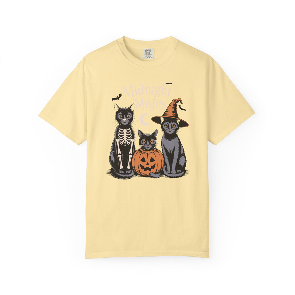 Halloween Cats Shirt, Funny Black Cat Costume Tee, The Midnight Misfits Halloween T-Shirt, Spooky Season Cat Lover Gift
