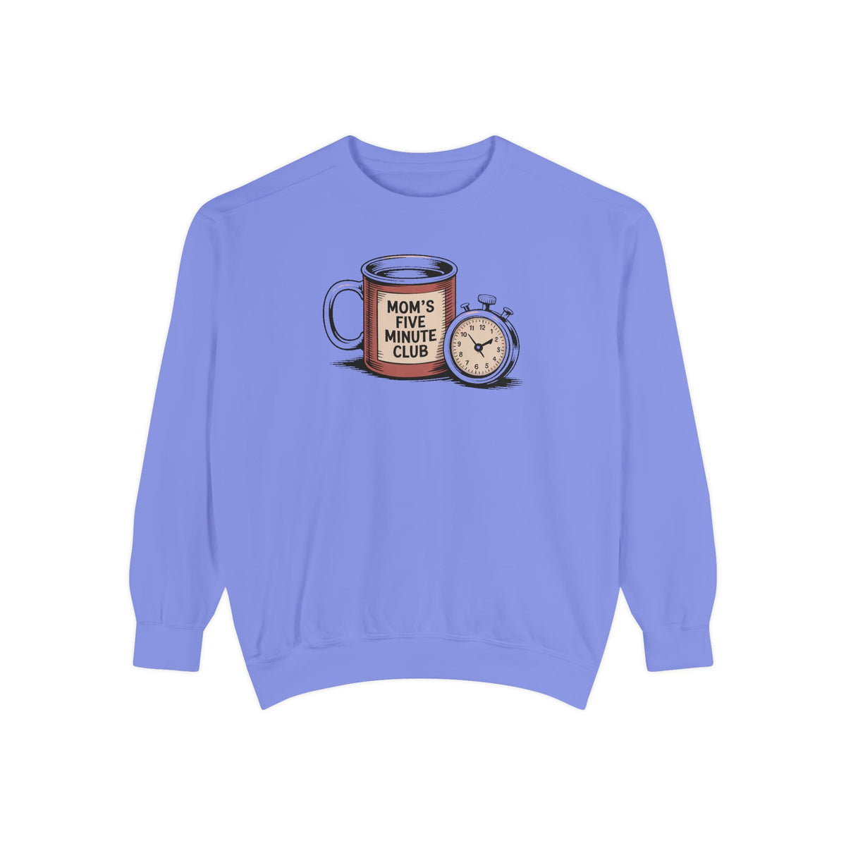 Mom's Five Minute Club Sweatshirt, Funny Coffee Lover Gift For Mom, Mothers Day Gift, Coffee Break Crewneck, Gift For Busy Mom, Mom Coffee…