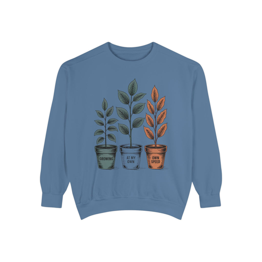 Self Encouragement Sweatshirt, Growing At My Own Speed Crewneck, Positive Affirmation Gift, Faith Based Sweatshirt, Personal Growth Gift Fo…