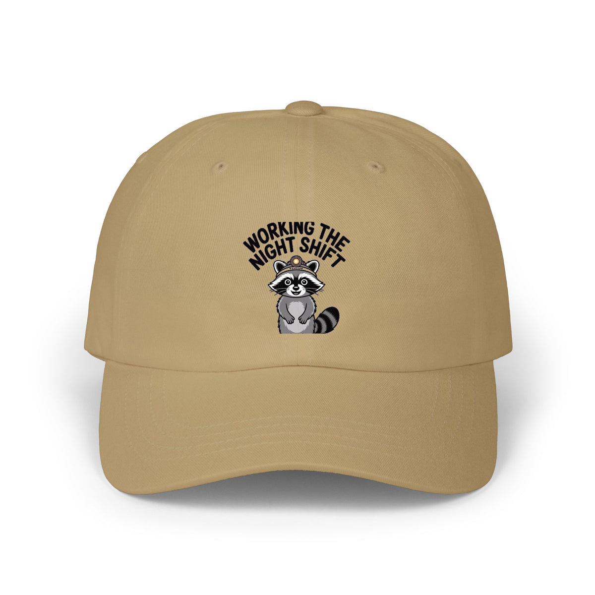 Raccoon Night Shift Dad Hat, Funny Trash Panda Cap, Night Shift Worker Gift, Cute Raccoon Embroidered Baseball Cap, Nurse Gift Hat