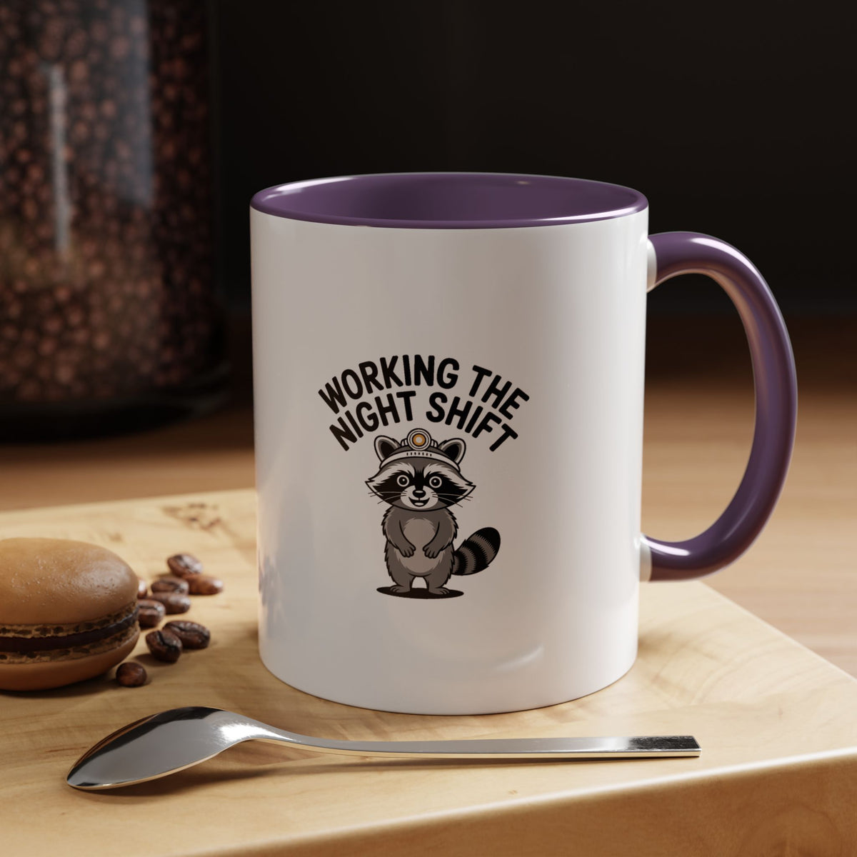 Raccoon Night Shift Mug, Funny Raccoon Coffee Mug, Night Owl Gift, Cute Trash Panda Mug, Nurse Shift Worker Gift Mug