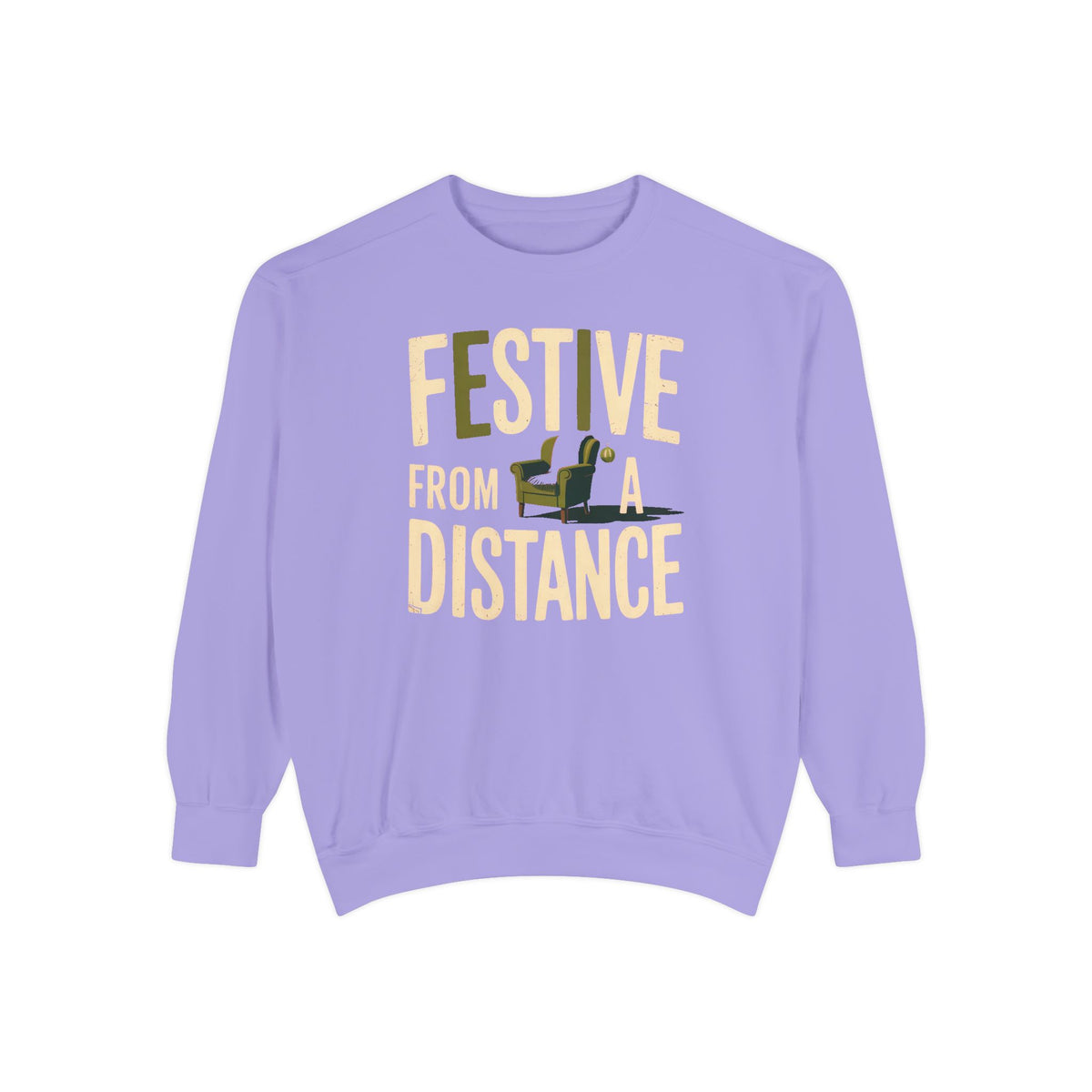 Introvert Christmas Sweatshirt, Festive From A Distance, Funny Christmas Gift For Introverts, Antisocial Holiday Crewneck, Cozy Christmas T…