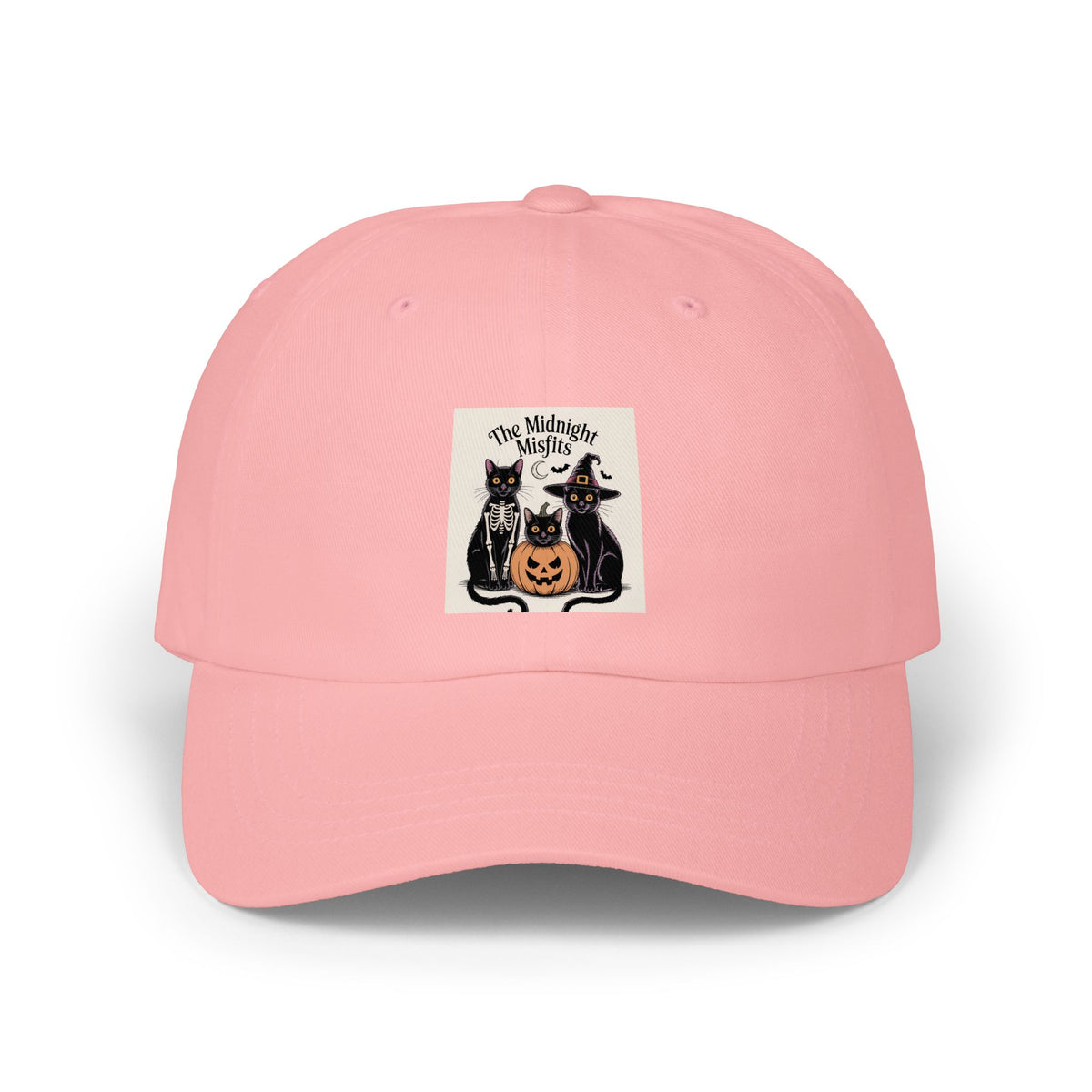 Halloween Black Cats Dad Hat, Funny Cat Costume Embroidered Cap, Spooky Season Dad Cap, Midnight Misfits Cat Lover Gift