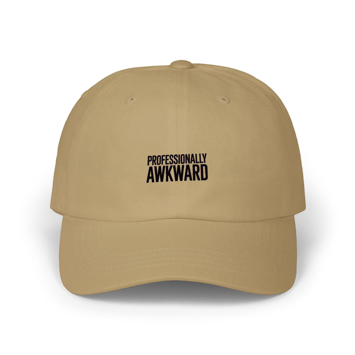 Professionally Awkward Dad Hat, Funny Embroidered Baseball Cap, Sarcastic Office Gift, Introvert Humor Hat, Unisex Dad Cap