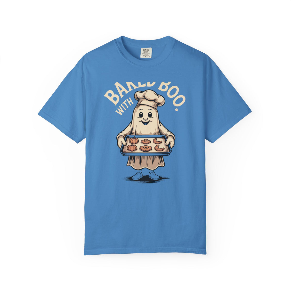Baked With Boo Ghost Shirt, Funny Halloween Baking T-Shirt, Cute Ghost Cookie Tee, Spooky Season Bakery Gift
