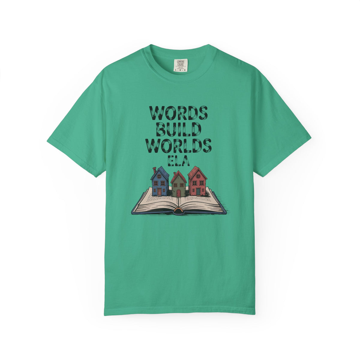 ELA Teacher Shirt, Words Build Worlds Tee, English Teacher Retirement Gift, Language Arts Teacher Appreciation, Reading Teacher Gift, Retir…