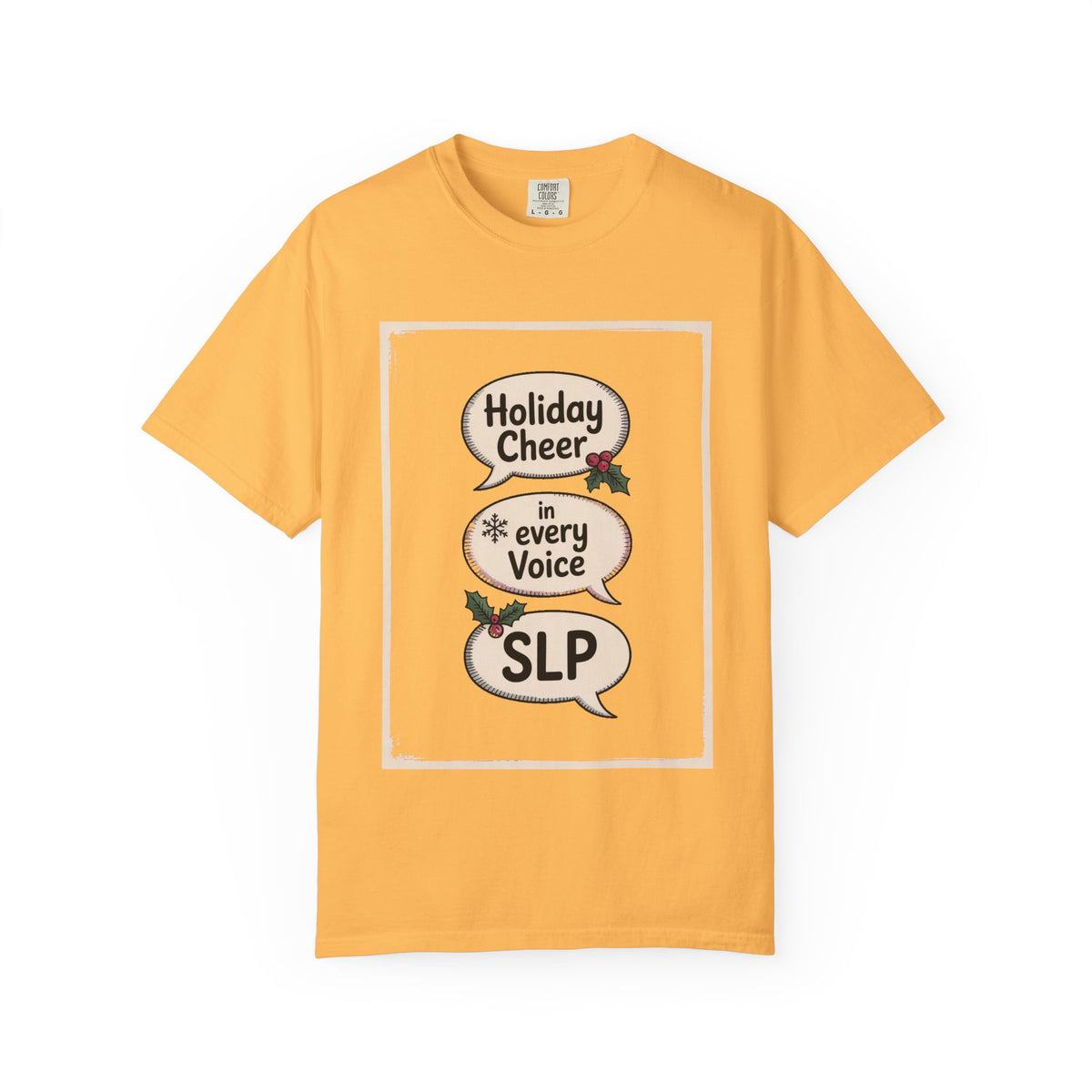 SLP Christmas Shirt, Holiday Cheer In Every Voice, Speech Language Pathologist Christmas Crew Tee, SLP Gift, Christmas Profession Shirt