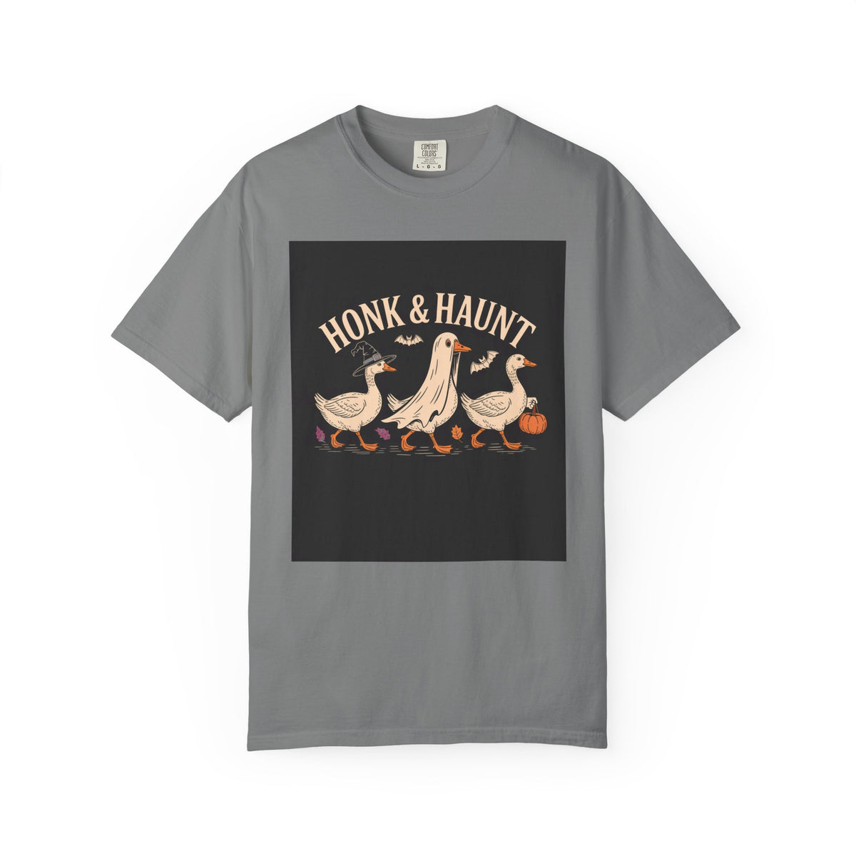 Honk & Haunt Geese Halloween Shirt, Funny Vintage Goose Halloween Tee, Witch Ghost Pumpkin Goose Gift, Spooky Season T-Shirt