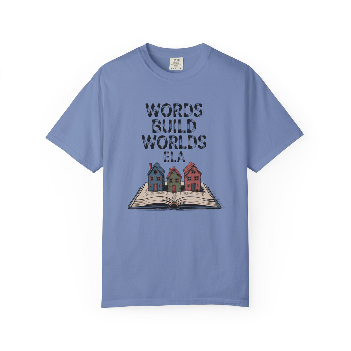 ELA Teacher Shirt, Words Build Worlds Tee, English Teacher Retirement Gift, Language Arts Teacher Appreciation, Reading Teacher Gift, Retir…