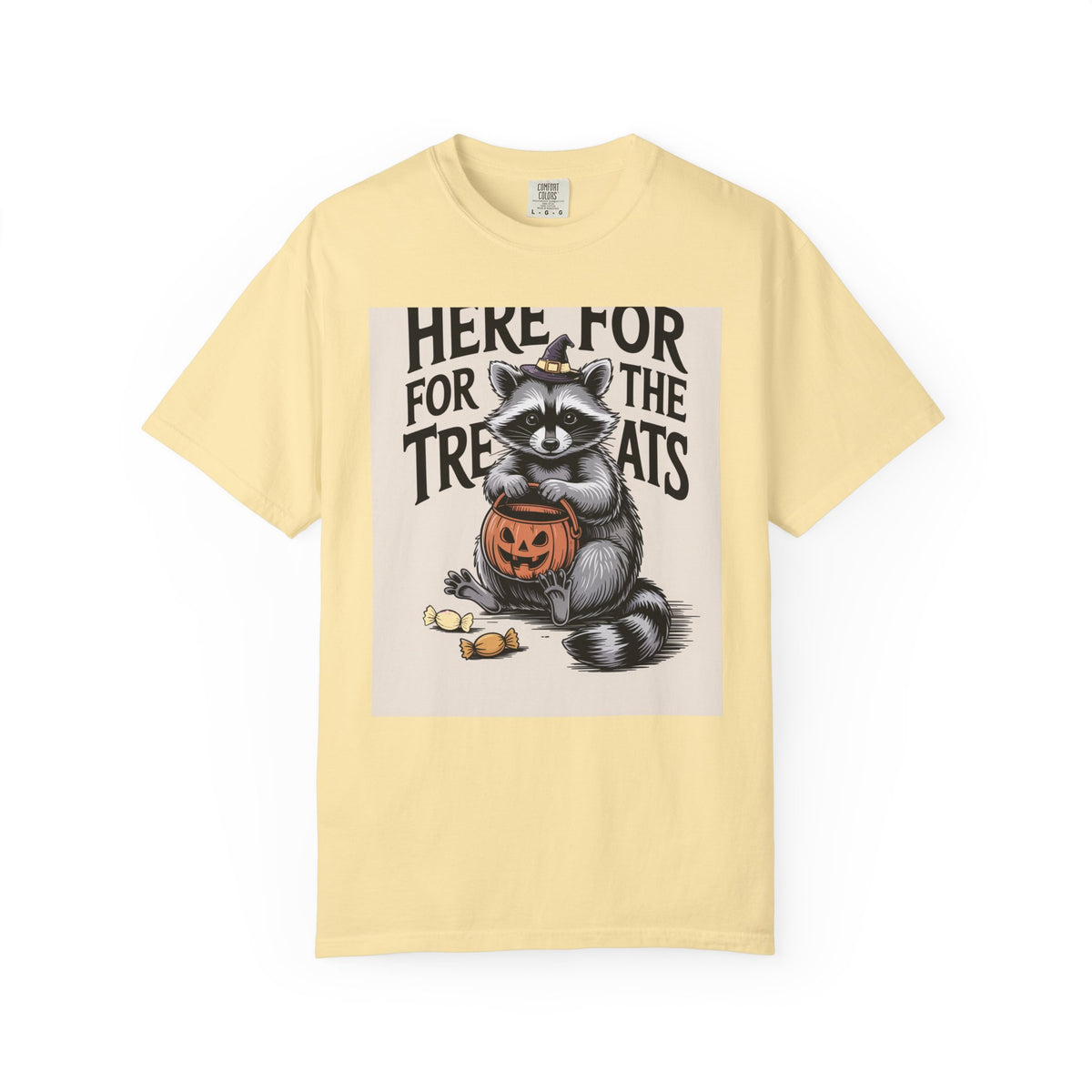 Here For The Treats Raccoon Shirt, Funny Halloween T-Shirt, Vintage Trick Or Treat Tee, Spooky Season Raccoon Gift