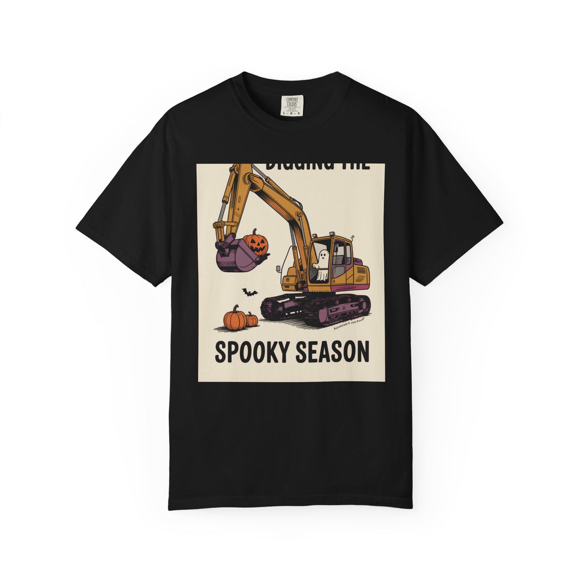Halloween Excavator Shirt, Digging The Spooky Season Tee, Funny Ghost Pumpkin T-Shirt, Construction Halloween Gift