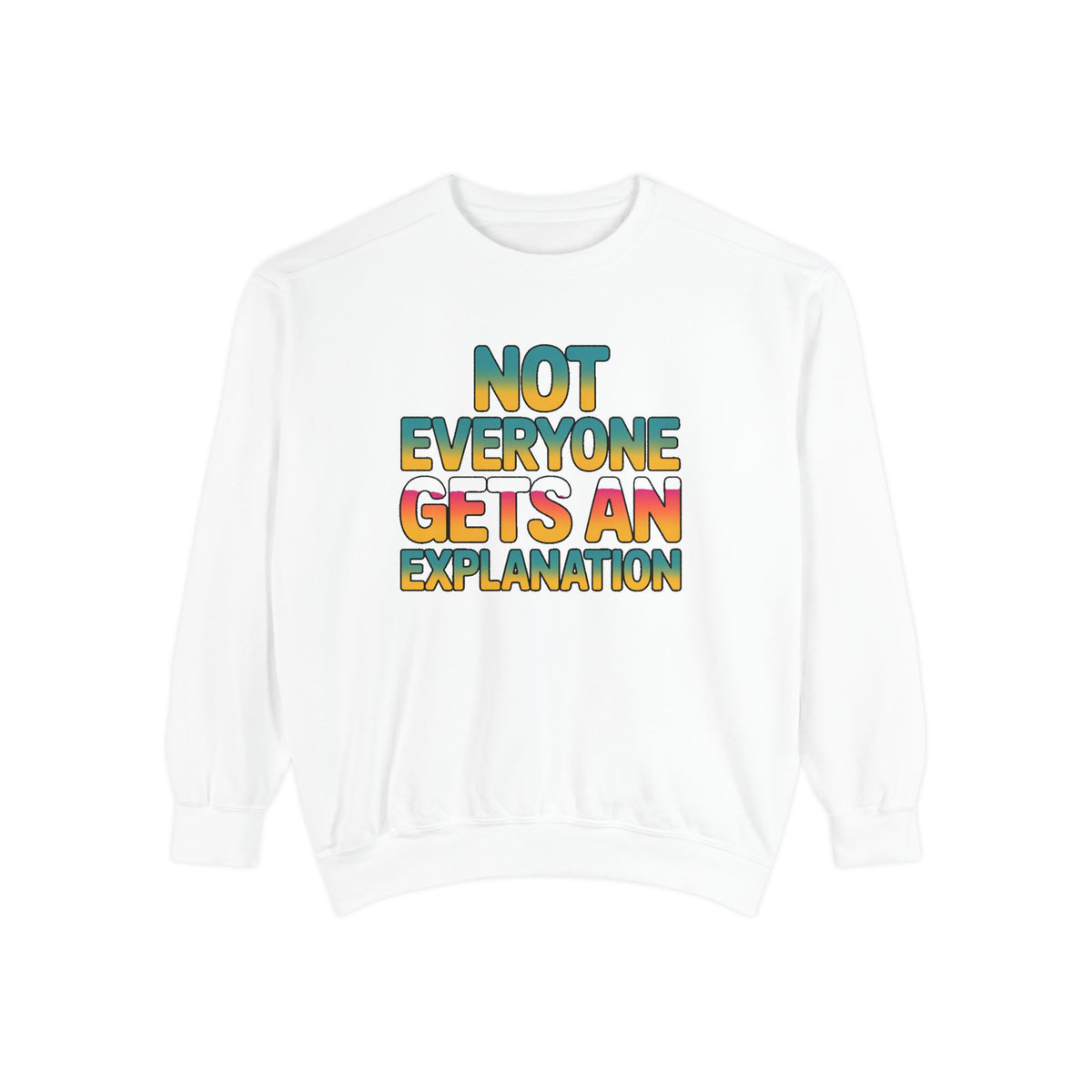 Not Everyone Gets An Explanation Sweatshirt, Bold Typography Crewneck, Sarcastic Quote Pullover, Trendy Statement Sweatshirt Gift