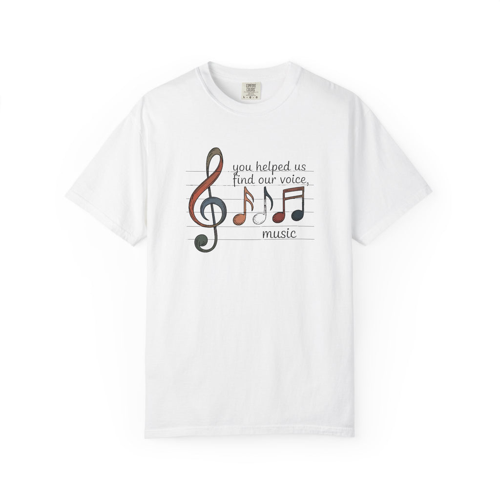 Music Teacher Shirt, You Helped Us Find Our Voice, Teacher Appreciation Gift, Music Teacher Appreciation Tee, Choir Teacher Gift, Band Teac…