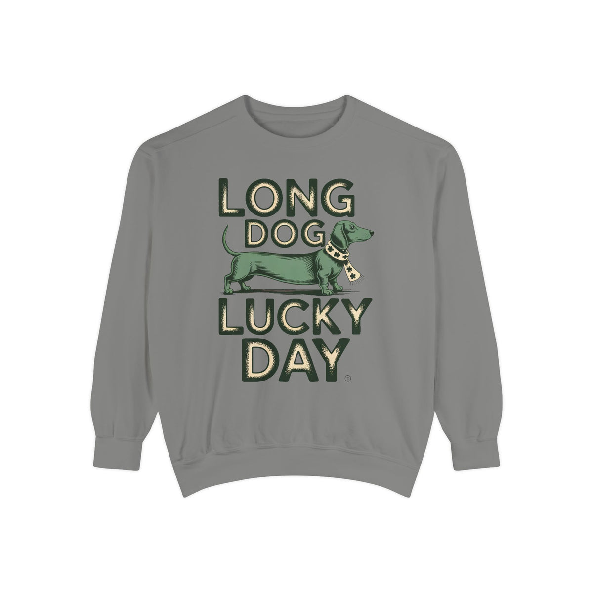 Dachshund Sweatshirt, St Patrick's Day Gift For Dog Owner, Long Dog Lucky Day Crewneck, Wiener Dog Lover Gift, Funny Dachshund Shirt