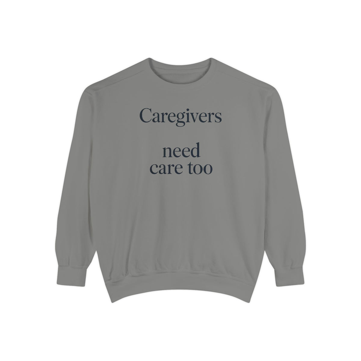 Alzheimer's Caregiver Sweatshirt, Caregivers Need Care Too, Alzheimer's Awareness Gift, Caregiver Support Crewneck, Embroidered Sweatshirt…
