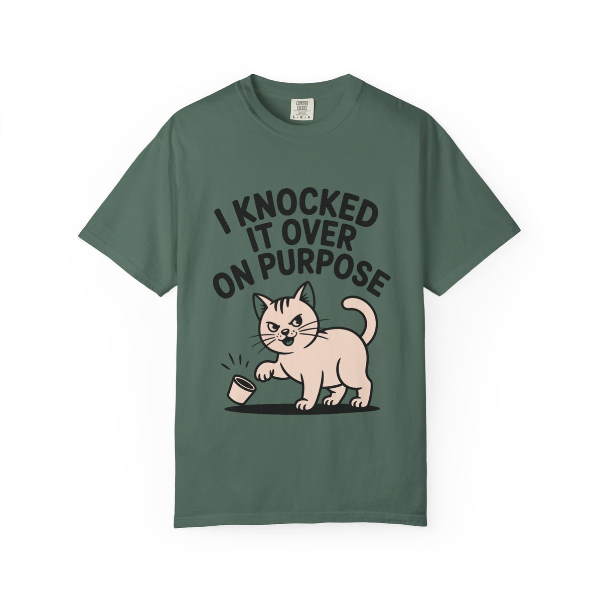 I Knocked It Over On Purpose Shirt, Funny Cat T-Shirt, Cute Cat Lover Gift, Sarcastic Cat Mom Shirt, Mischievous Cat Tee