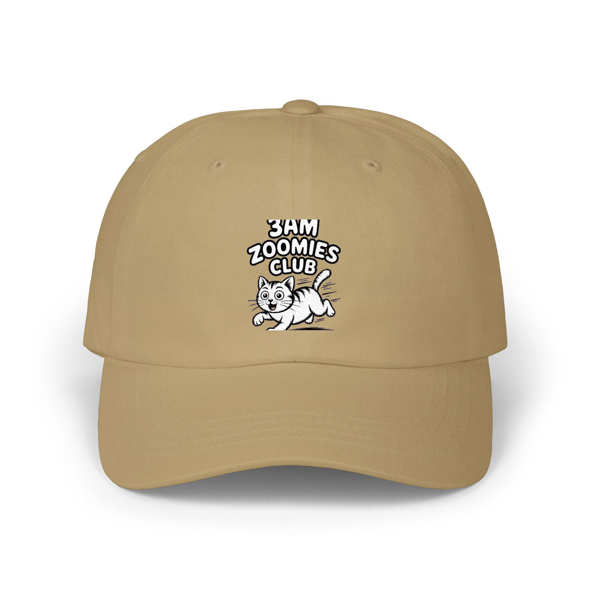 3AM Zoomies Club Dad Hat, Funny Cat Cap, Crazy Cat Lady Gift, Cute Cat Lover Embroidered Hat, Zoomies Cat Dad Cap, Feral Cat Hat