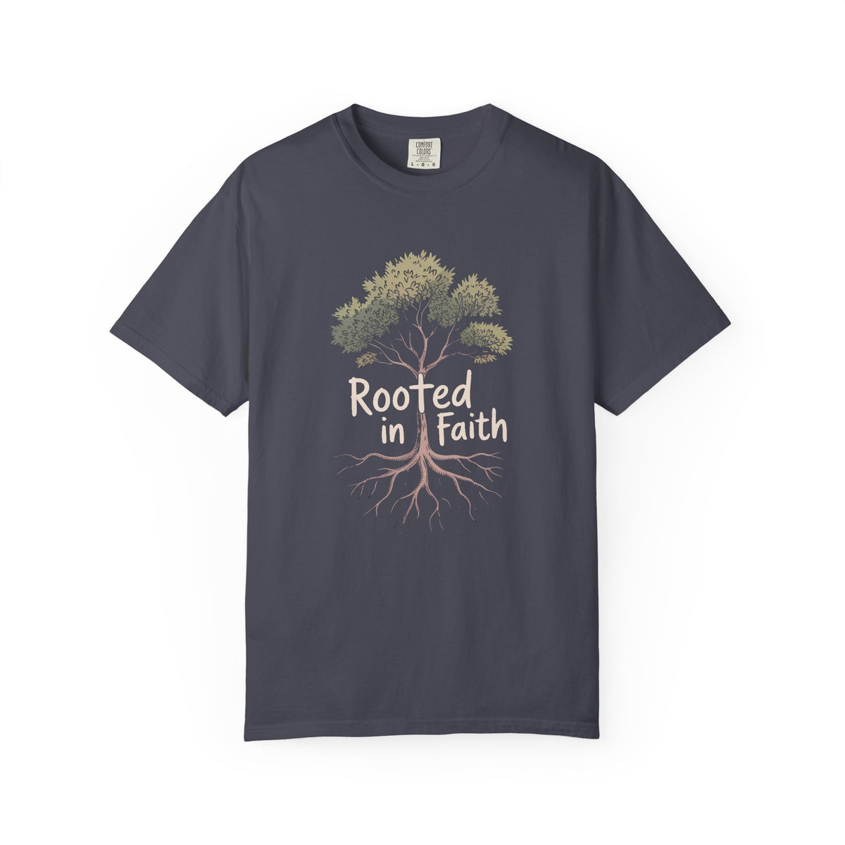 Rooted In Faith Shirt, Christian Minimalist T-Shirt, Faith Based Gift, Religious Tree Cross Tee, Inspirational Christian Shirt, Scripture G…