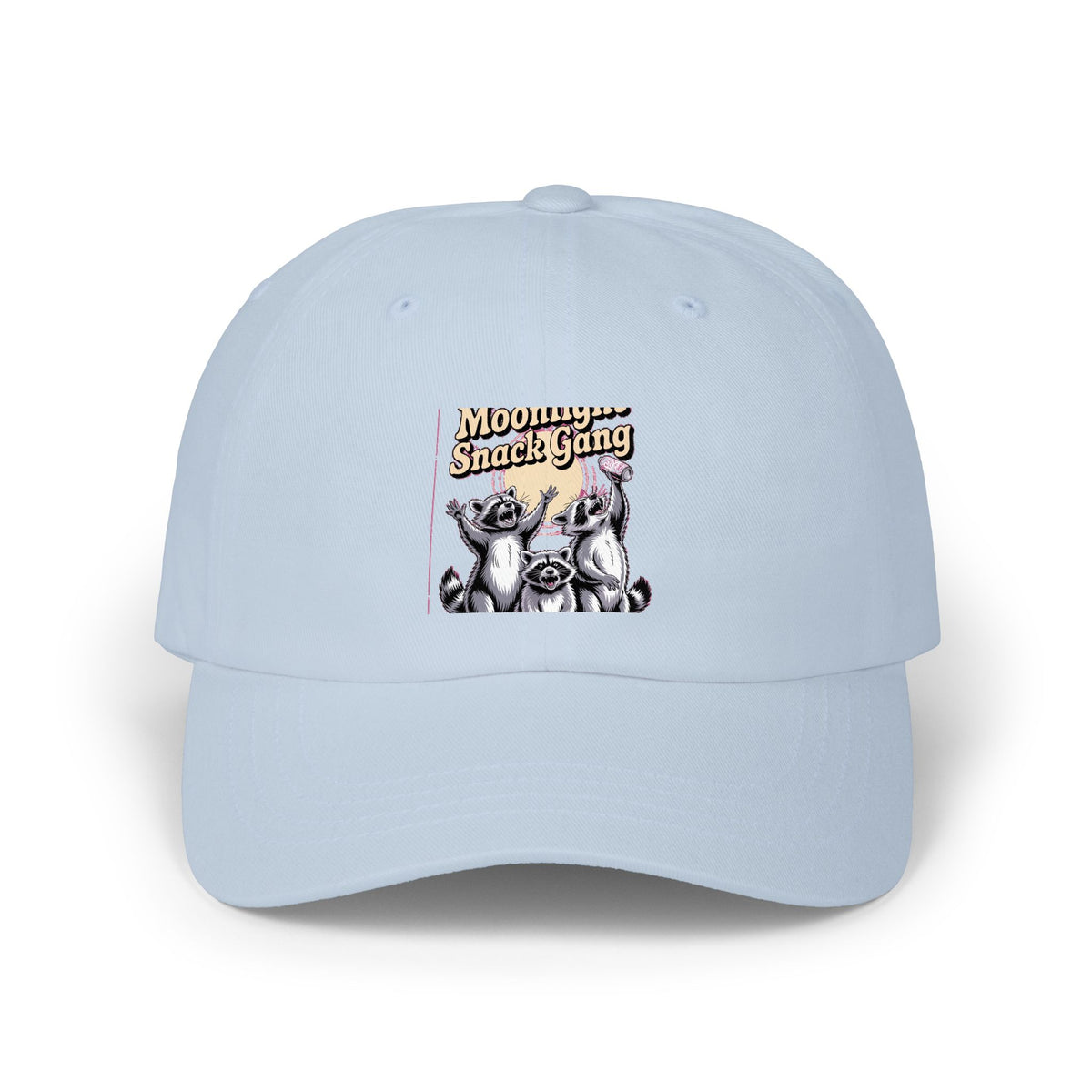 Retro Raccoon Dad Cap, Moonlight Snack Gang Embroidered Hat, Funny Vintage 90s Raccoon Trucker Cap, Unisex Animal Lover Gift