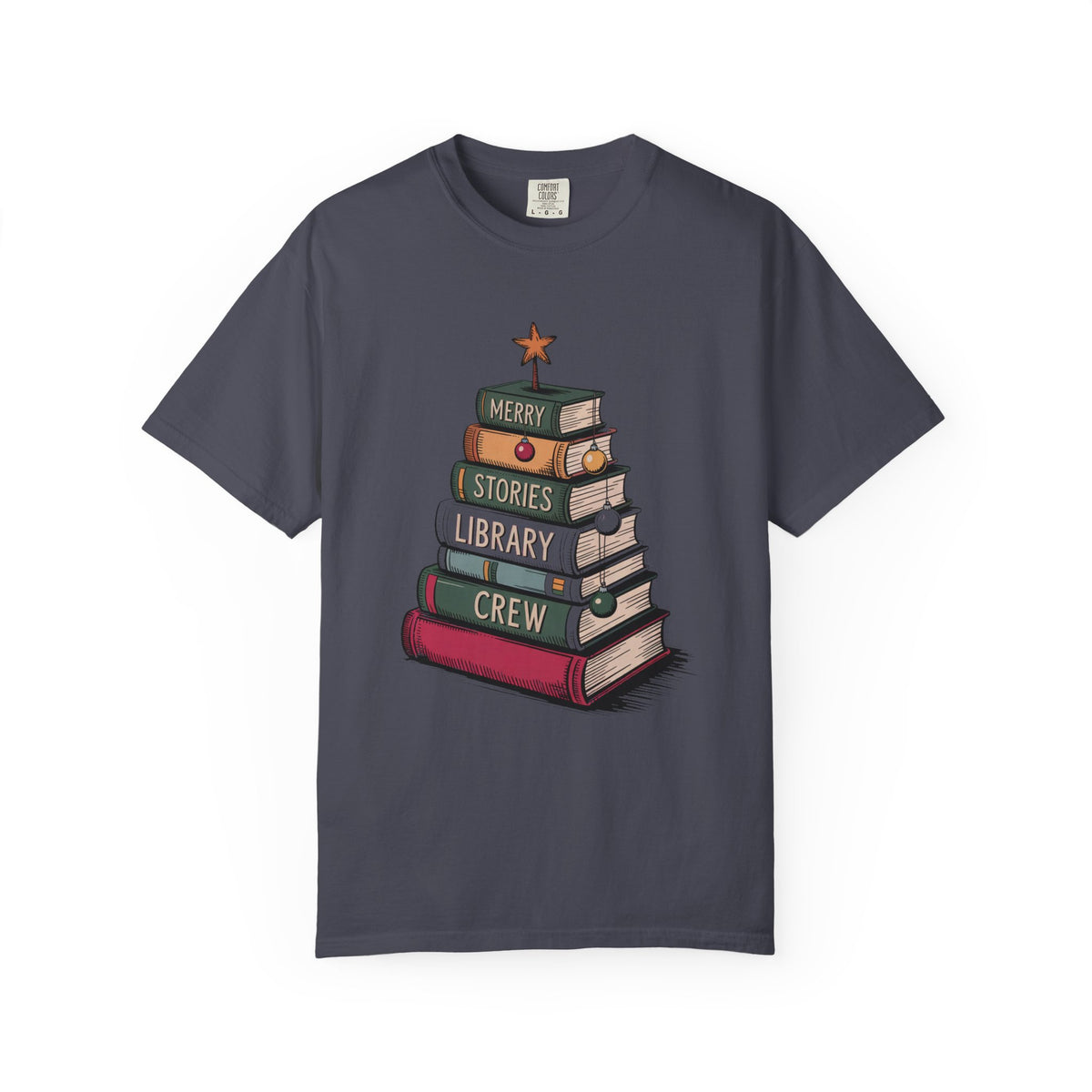Librarian Christmas Shirt, Merry Stories Library Crew Tee, Christmas Gift For Librarian, Library Staff Christmas Crew Shirt, Book Lover Hol…