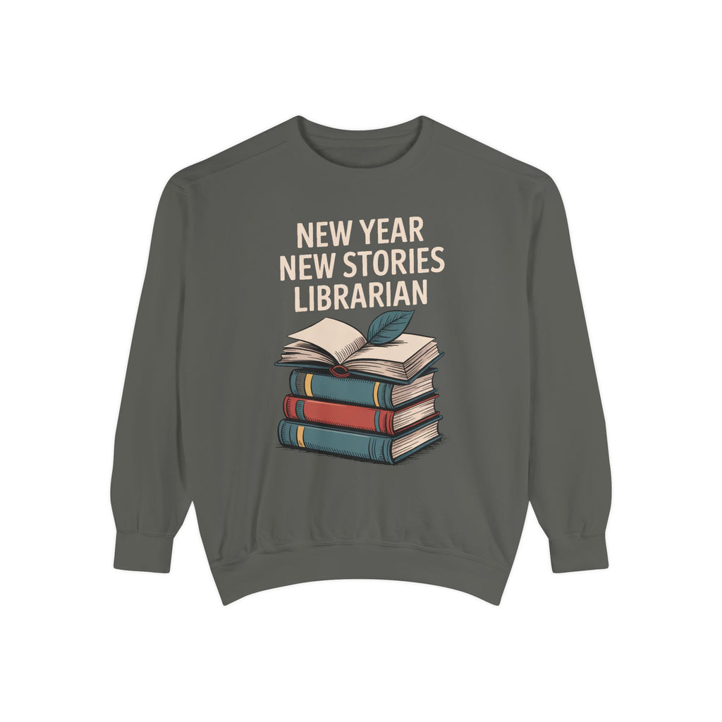 Librarian Sweatshirt, Back to School Gift For Librarian, New Year New Stories Tee, Library Lover Crewneck, Librarian Appreciation Gift