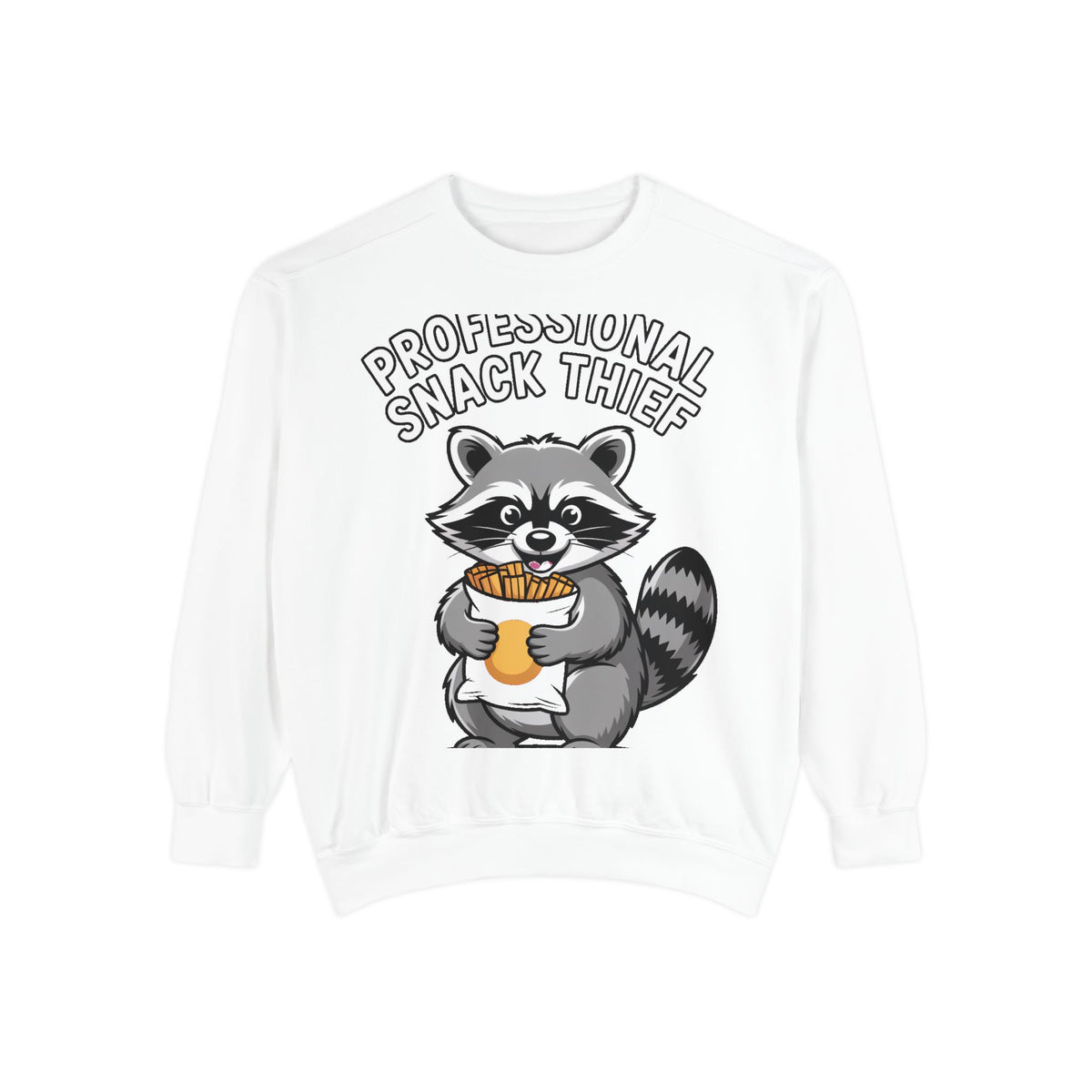 Professional Snack Thief Sweatshirt, Funny Raccoon Crewneck, Cute Raccoon Chip Bandit Sweatshirt, Snack Lover Gift