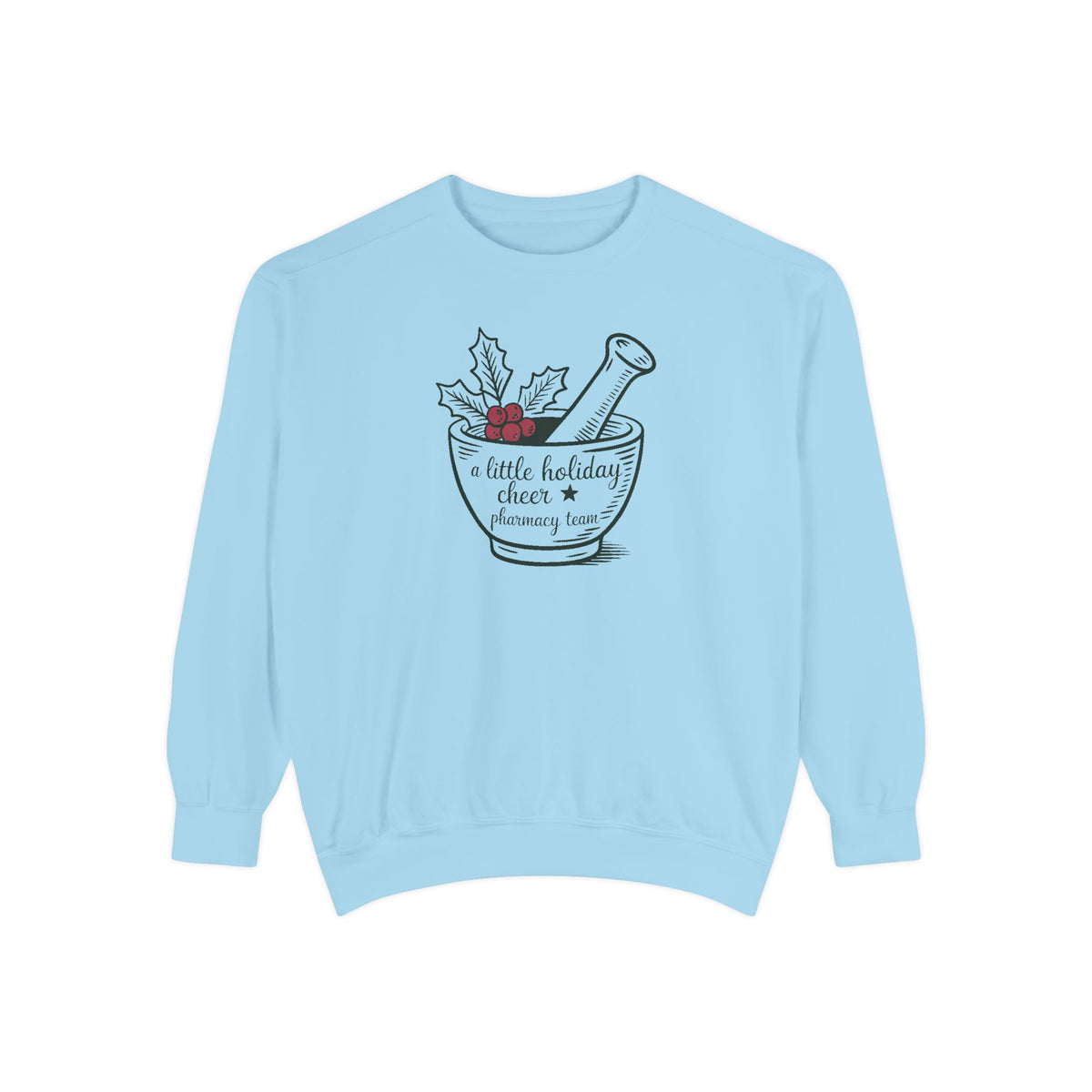 Pharmacy Team Sweatshirt, Christmas Gift For Pharmacist, A Little Holiday Cheer Crewneck, Pharmacy Christmas Crew Shirt, Pharm Tech Holiday…