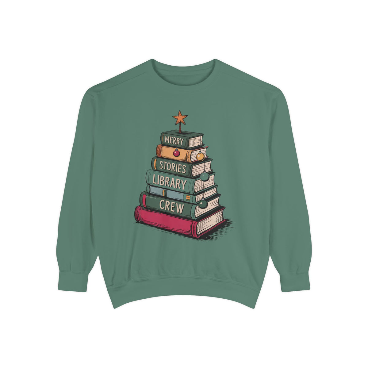 Librarian Christmas Sweatshirt, Library Crew Gift, Merry Stories Crewneck, Christmas Gift For Librarian, Book Lover Holiday Sweatshirt, Lib…