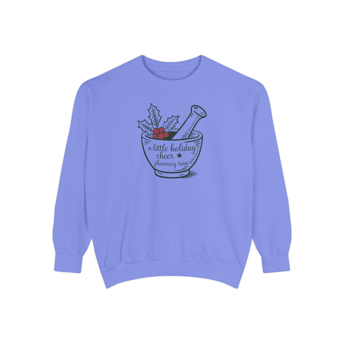 Pharmacy Team Sweatshirt, Christmas Gift For Pharmacist, A Little Holiday Cheer Crewneck, Pharmacy Christmas Crew Shirt, Pharm Tech Holiday…
