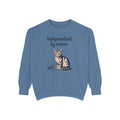 Cat Owner Sweatshirt, Independent By Nature Crewneck, Fourth Of July Cat Lover Gift, Funny Cat Mom Sweatshirt, Patriotic Cat Shirt, 4th Of…