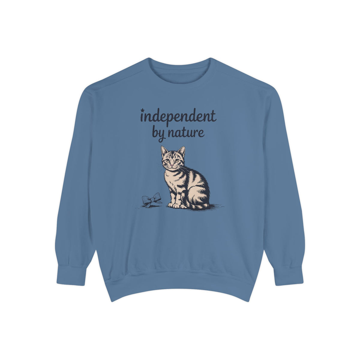 Cat Owner Sweatshirt, Independent By Nature Crewneck, Fourth Of July Cat Lover Gift, Funny Cat Mom Sweatshirt, Patriotic Cat Shirt, 4th Of…